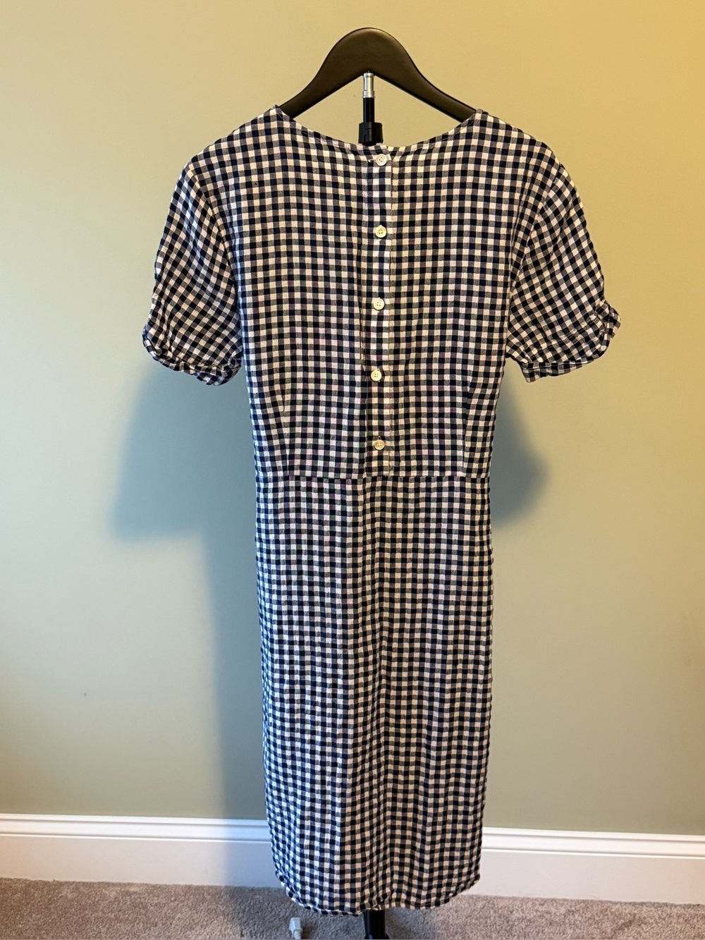 EUC Re-Posh J. McLaughlin Black and White Gingham Tie-Waist Dress SZ 8 - Picture 10 of 15